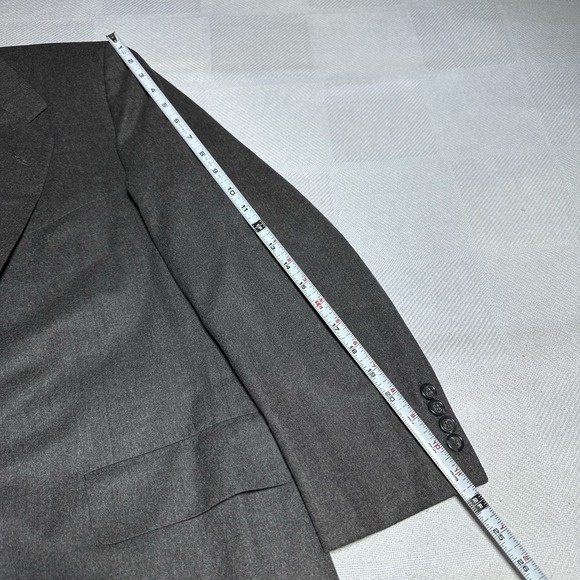 Vintage Oxxford Clothes Blazer Mens 42R Wool Charcoal Gray Unstructured - Picture 13 of 16